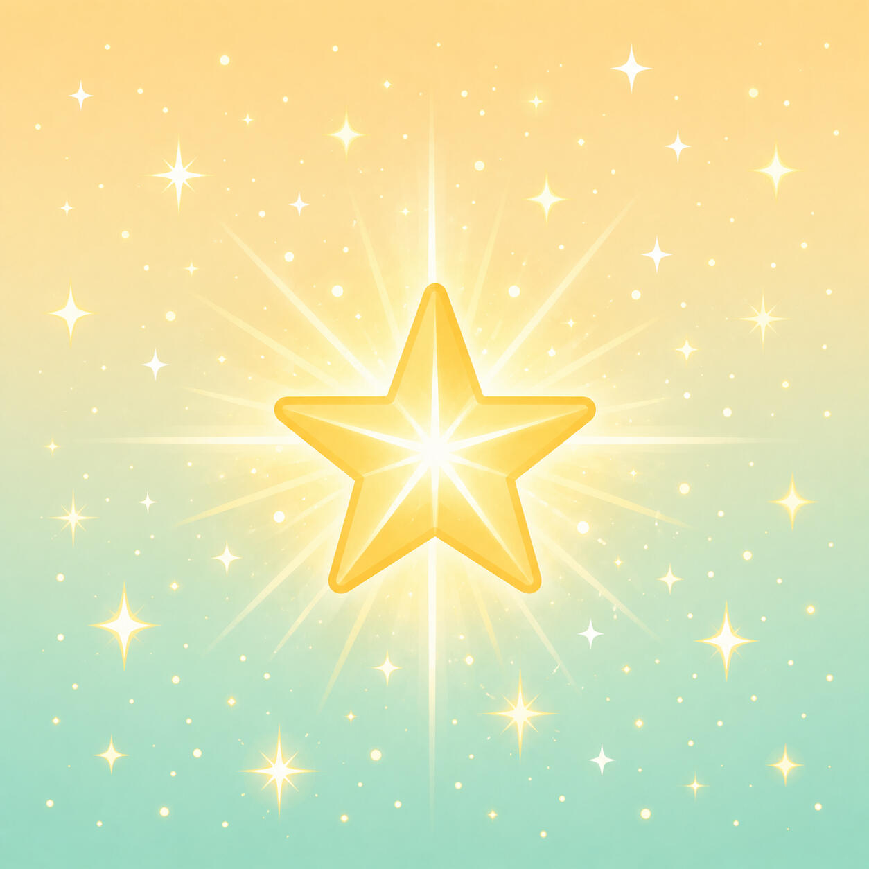 Illustration of a star with intense sparkle and shimmer, representing the Shining Star level
